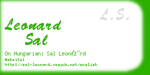 leonard sal business card